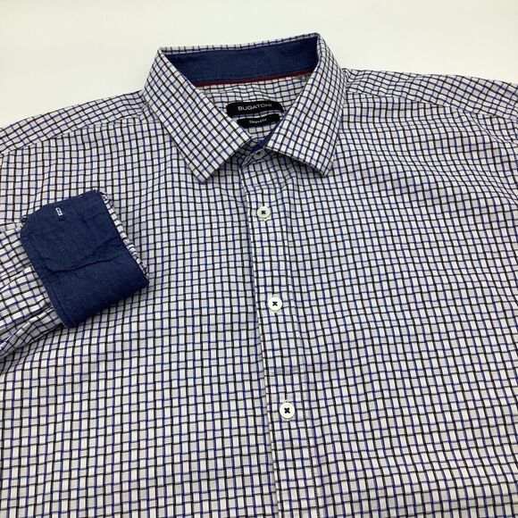Bugatchi Mens Shaped Fit Long Sleeve Button Up Shirt Size‎ XXL - Picture 1 of 7